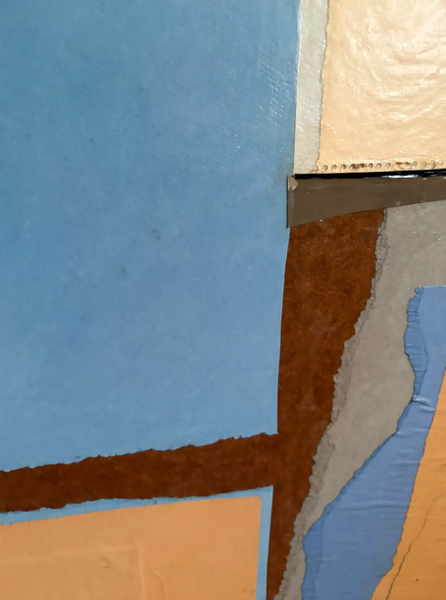 Barbara Beck 1960s Abstract Paper Collage on Board
