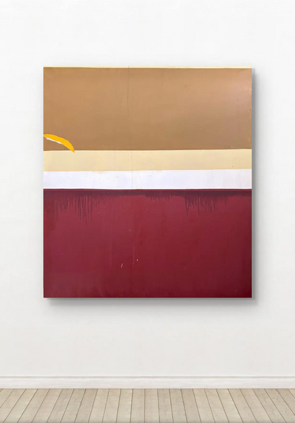 Barbara Beck 1960s Abstract Oil Painting on Canvas