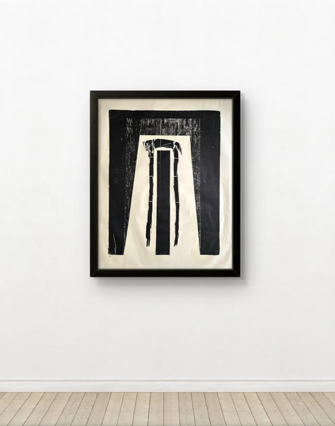 Barbara Beck 1970s Mid Century Modern Woodblock on Paper, Edition of 20