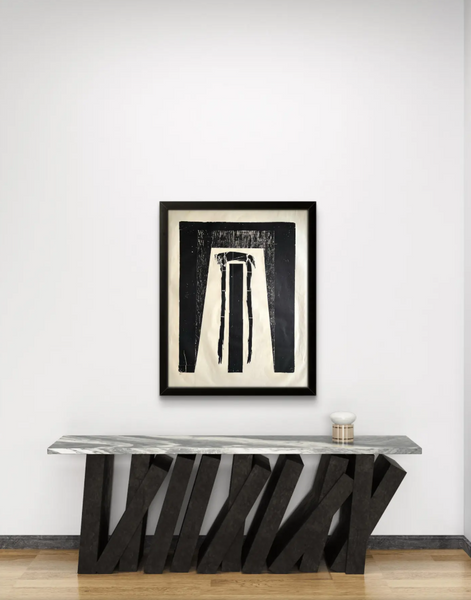 Barbara Beck 1970s Mid Century Modern Woodblock on Paper, Edition of 20
