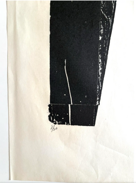 Barbara Beck 1970s Mid Century Modern Woodblock on Paper, Edition of 20