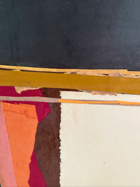 Barbara Beck 1960s Abstract Paper Collage on Board