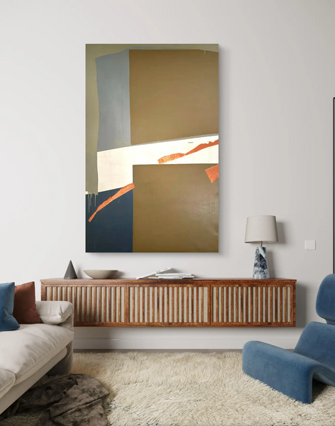 Barbara Beck 1965 Large Scale Abstract Oil Painting on Canvas