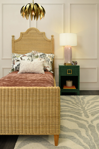 Fifi Antique Brass Palm Leaf Pendant Light