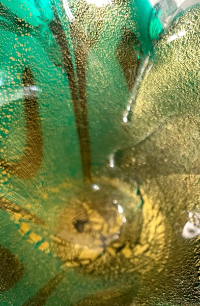 Vintage Barovier Emerald and Gold Murano Glass Bowl