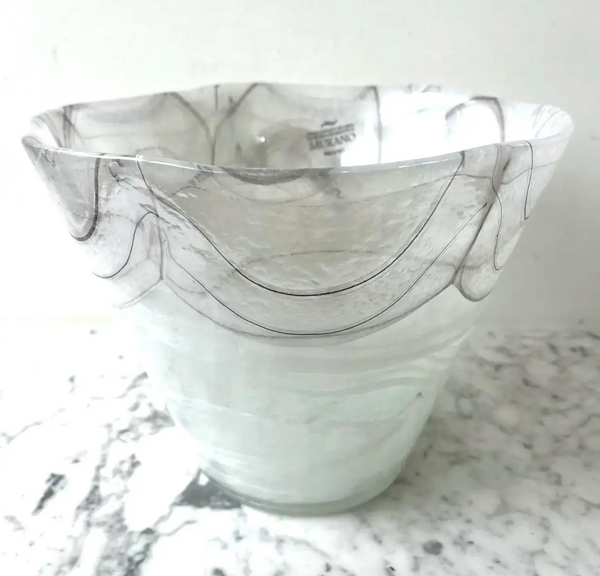 Large Vintage Murano Glass Vase - Labeled