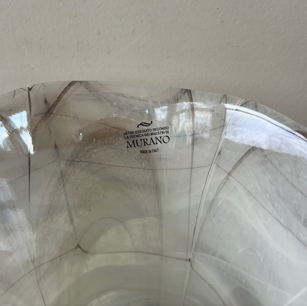 Large Vintage Murano Glass Vase - Labeled