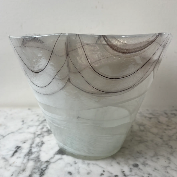 Large Vintage Murano Glass Vase - Labeled