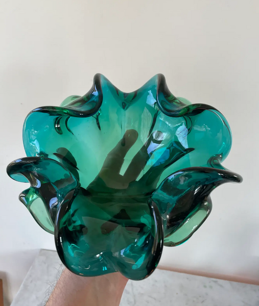 Vintage Mid Century Fratelli Toso Murano Glass Bowl