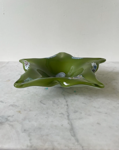 Vintage Mid-Century Murano Glass Star Bowl
