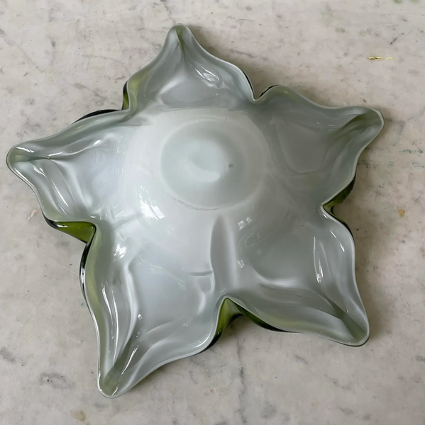 Vintage Mid-Century Murano Glass Star Bowl