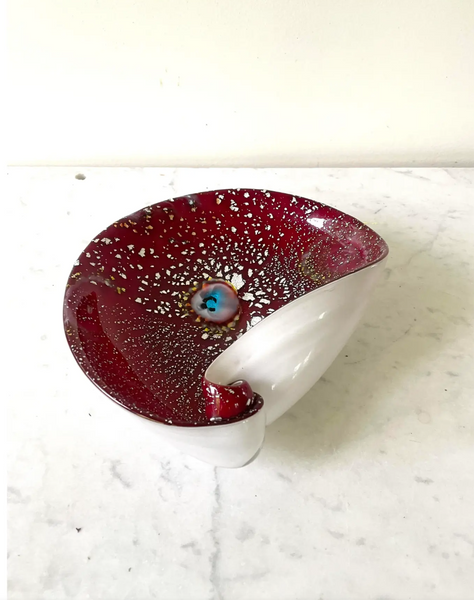Vintage Fratelli Toso Murano Glass Bowl