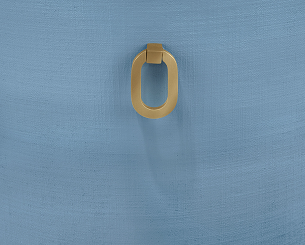 Sadie Light Blue Textured Linen Framed Dinging Chair with White Performance Linen Upholstery