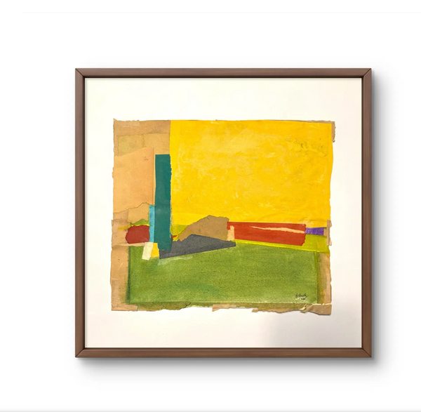 Barbara Beck 1965 Paper and Paint Collage - Signed and Dated