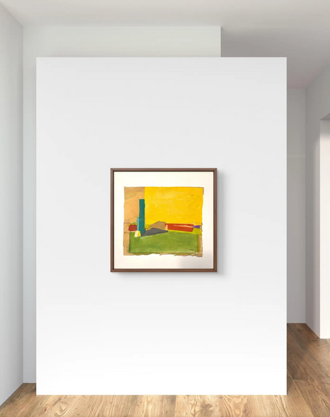 Barbara Beck 1965 Paper and Paint Collage - Signed and Dated