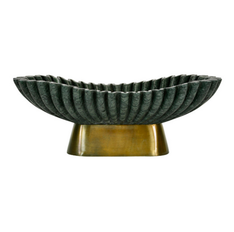 Drago Fluted Marble Decorative Bowl
