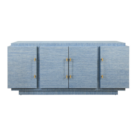 Steele Grasscloth Four Door Modern Buffet