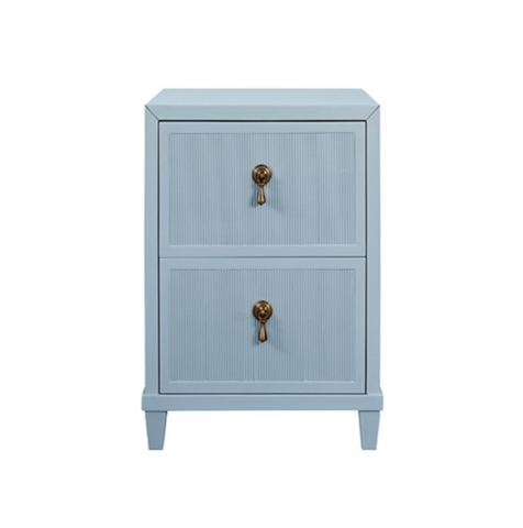Novalie Light Blue Matte Lacquer Side Table
