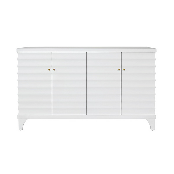 Gates Fluted Four Door Buffet - Cerused Oak or Matte White