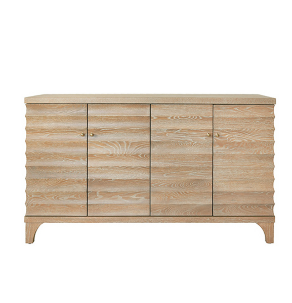 Gates Fluted Four Door Buffet - Cerused Oak or Matte White