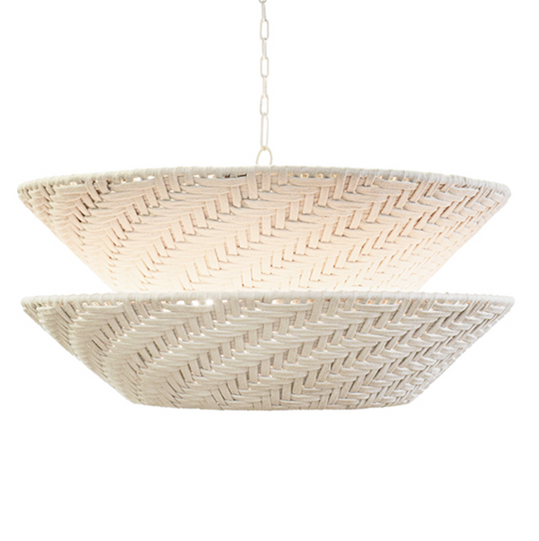 Takoda Cotton Tape Two Tier Pendant Light