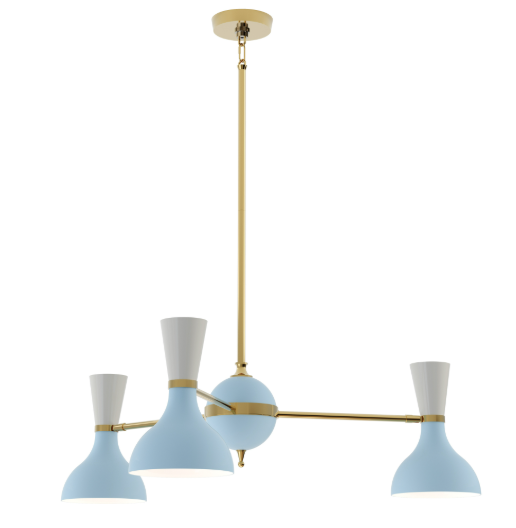 Clare Two Tone Metal Chandelier - Matthew Izzo Collection