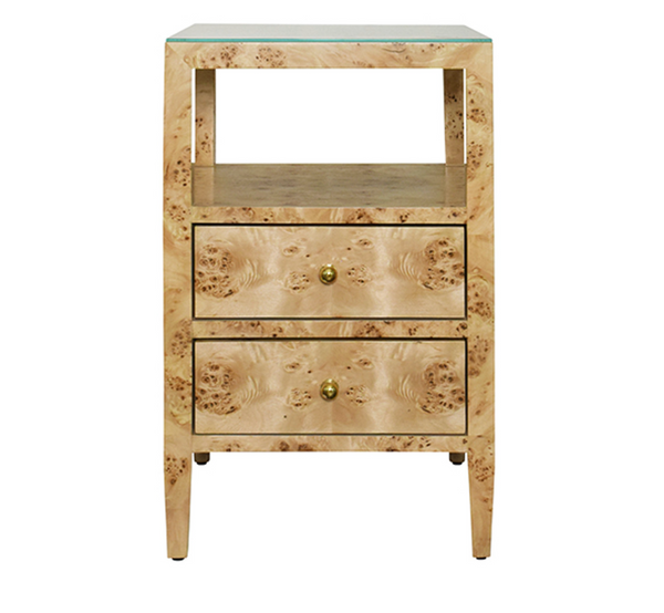 Roscoe Two Drawer Side Table - Four Color/Finish Options