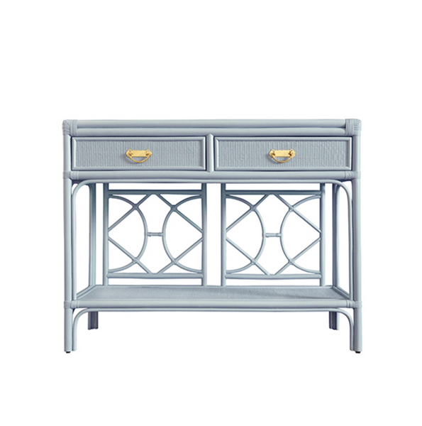 Gideon Light Blue Two Drawer Console Table