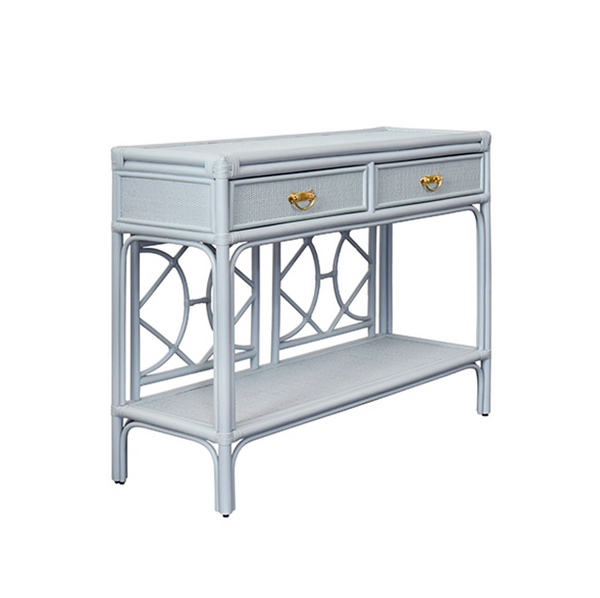 Gideon Light Blue Two Drawer Console Table