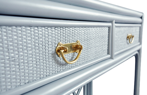 Gideon Light Blue Two Drawer Console Table