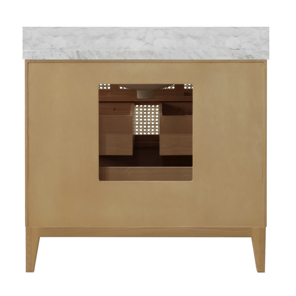Wynn Cerused Oak Bath Vanity w/Porcelain Sink