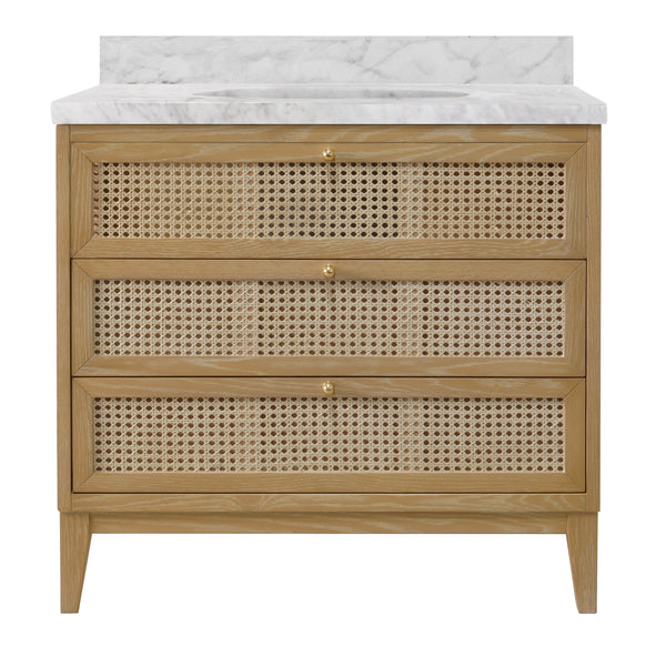 Wynn Cerused Oak Bath Vanity w/Porcelain Sink