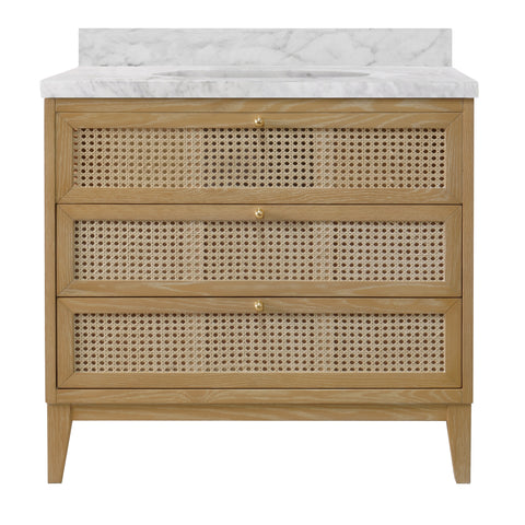 Wynn Cerused Oak Bath Vanity w/Porcelain Sink