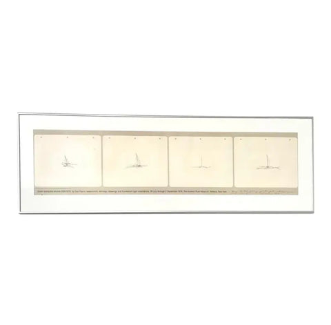 Dan Flavin Rare Embossed & Signed Poster “Drawn Along the Shore, 1959-1976” (1978) - Matthew Izzo Home