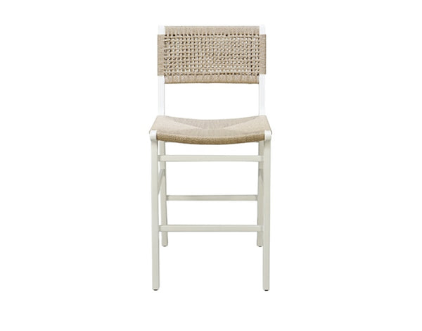 Astrid Coastal Counter Stool - Matte White Lacquer
