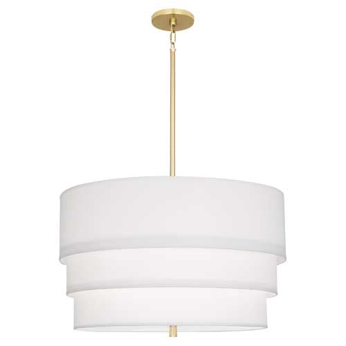 Robert Abbey Decker Three Tier Ascot White Pendant