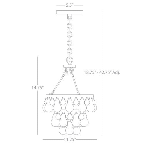 Robert Abbey Bling Small Chandelier