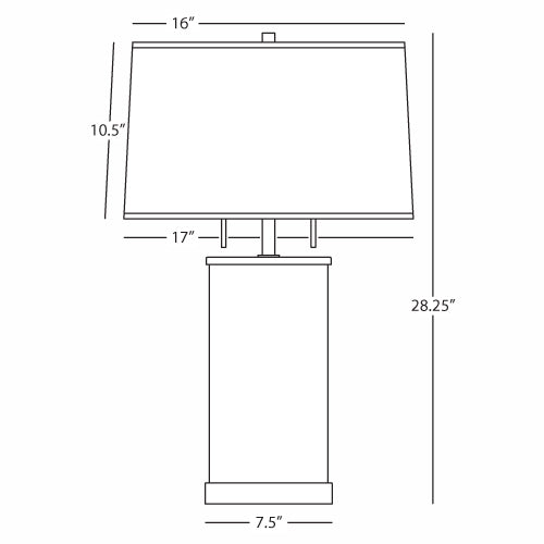 Robert Abbey Gloria Wave Glass Table Lamp