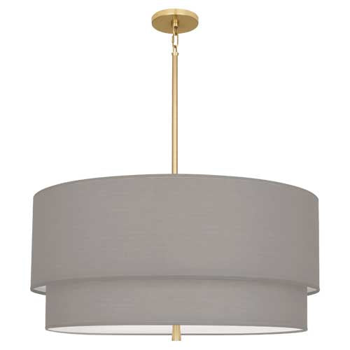Robert Abbey Decker Smoke Grey/Brass Pendant