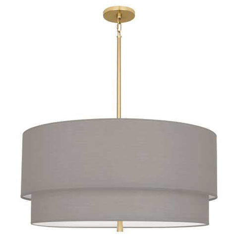 Robert Abbey Decker Smoke Grey/Brass Pendant - Matthew Izzo Home