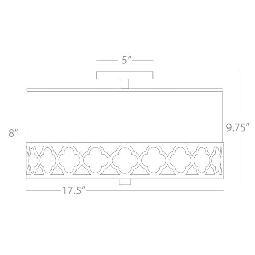 Robert Abbey Addison Semi - Flush Mount