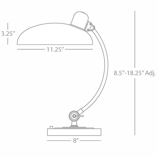 Robert Abbey Bruno Adjustable "C" Arm Task Table Lamp