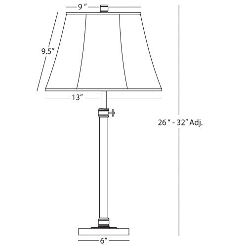 Robert Abbey Bruno Adjustable Column Table Lamp