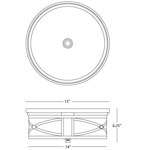 Robert Abbey Chase Flush Mount
