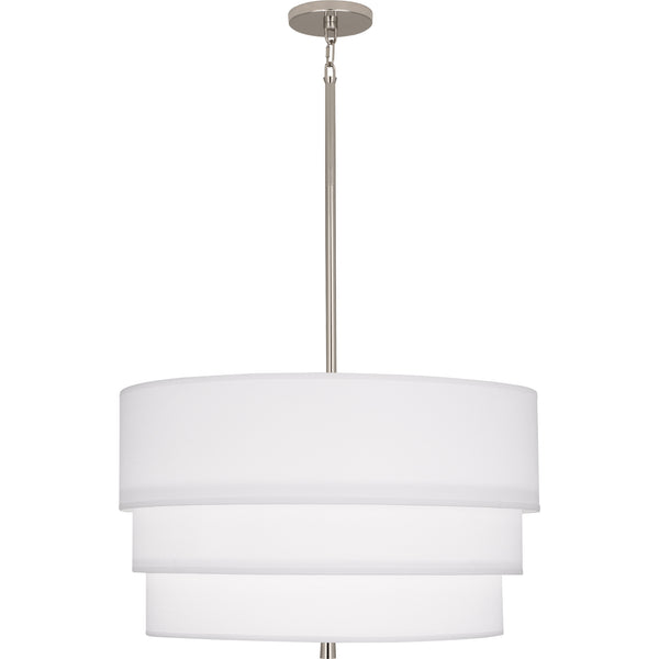 Robert Abbey Decker Three Tier Ascot White Pendant