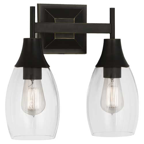 Robert Abbey Grace Bronze Double Wall Sconce