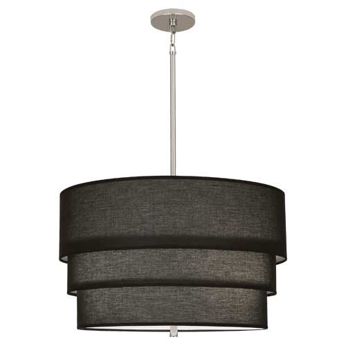 Robert Abbey Decker Three Tier Raven Black Pendant