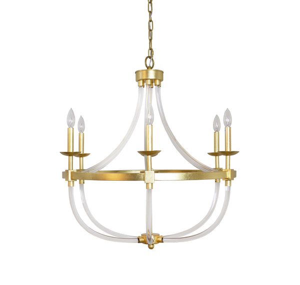 Layla Gold Leaf & Acrylic Chandelier