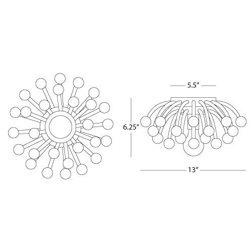 Robert Abbey Anemone Wall Sconce