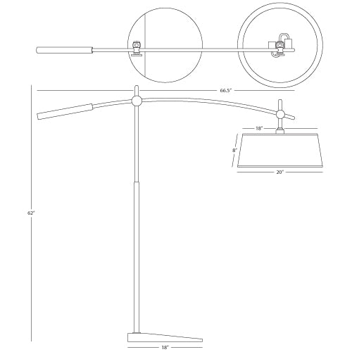 Rico Espinet Miles Boom Floor Lamp
